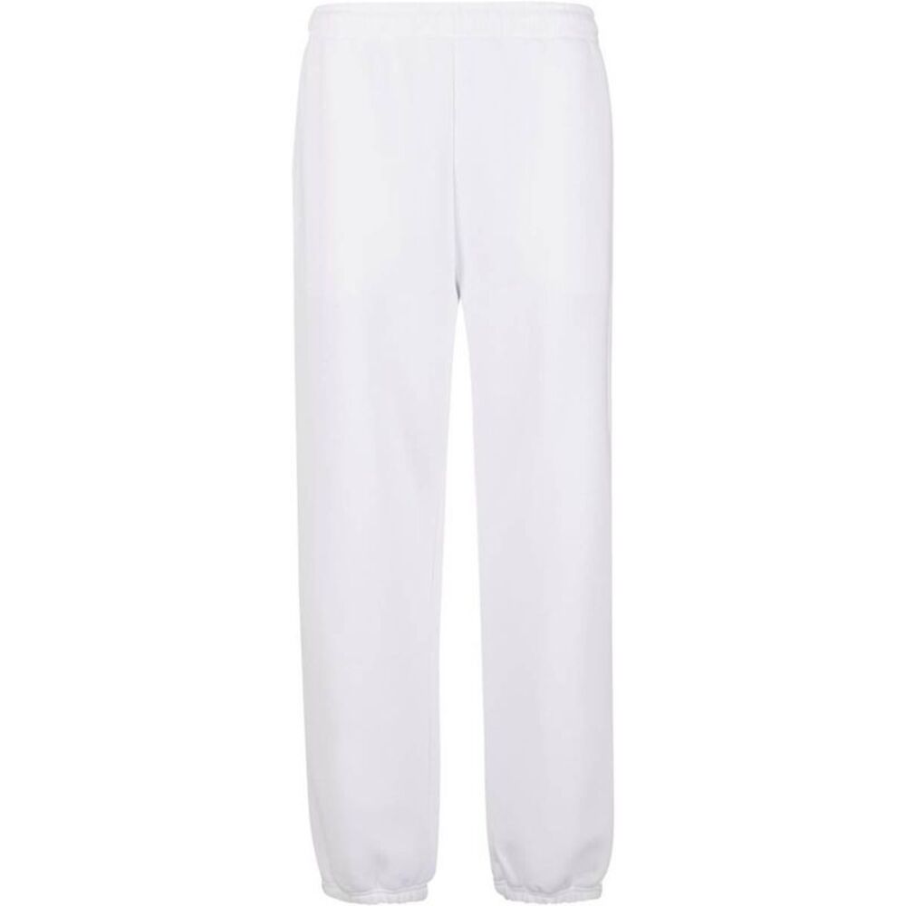 Build Your Brand Mens Fluffy Sweatpants / White